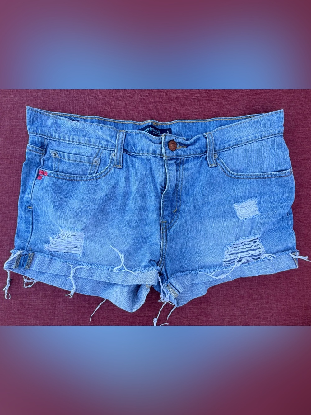 Levi’s Distressed Light Blue Denim Women’s Shorts